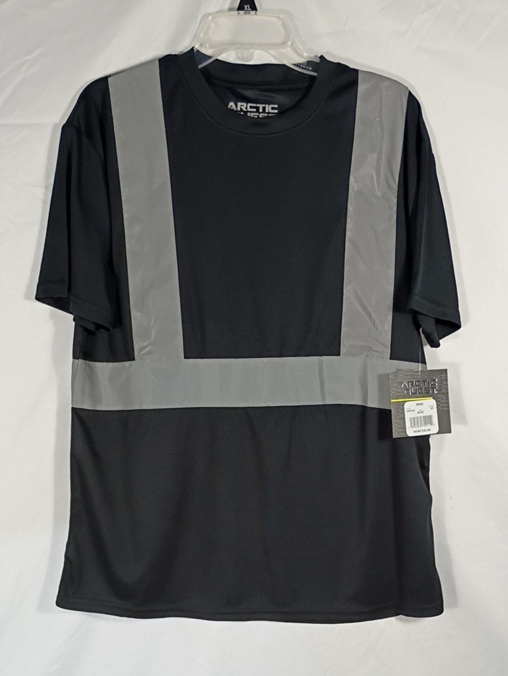 NWT Artic Quest Men's High-Visibility Black Safety T-Shirt Size Medium
